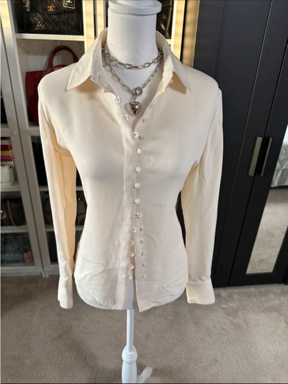 Isoude Silk Button Down Blouse Size 6